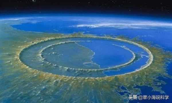 墨西哥尤卡坦半岛陨石坑示意图